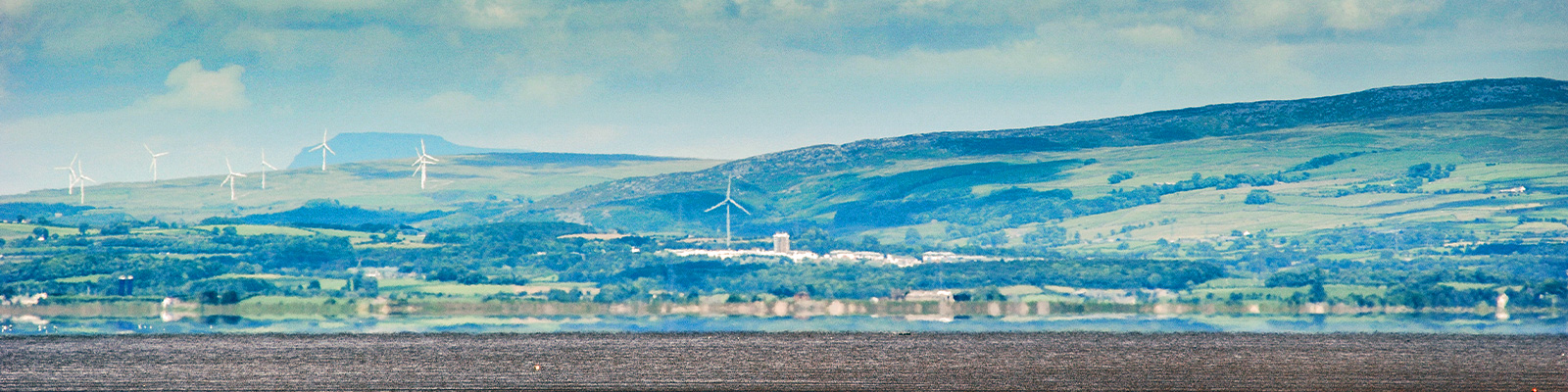 Looking across Morecambe Bay to Lancaster University