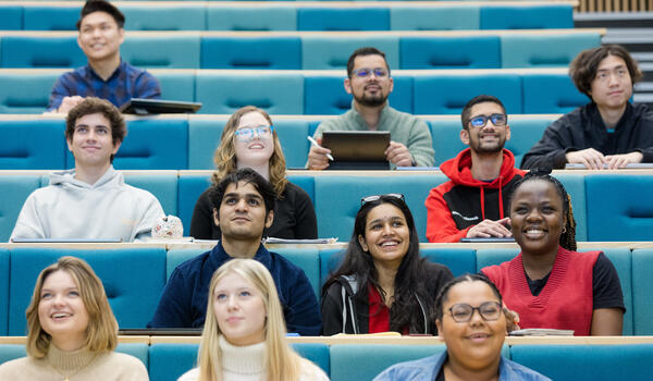 A group of students in a lecture theatre