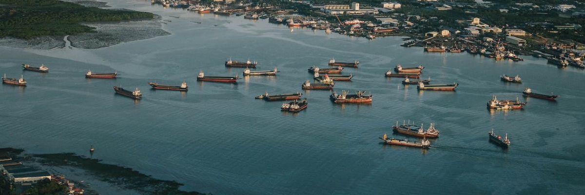 Aerial photo of ships on body of water

