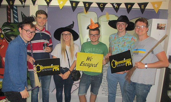 2018 Interns having completed an Escape Room challenge