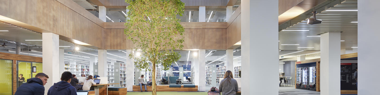 Interior of Lancaster University Library Ground floor