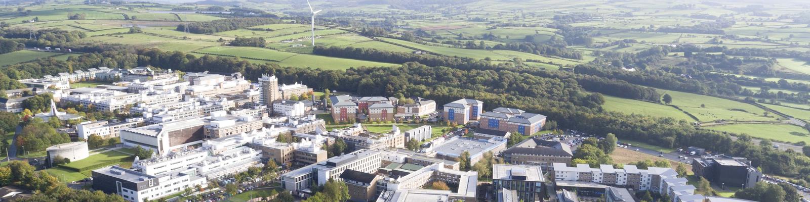 Lancaster University campus from the air
